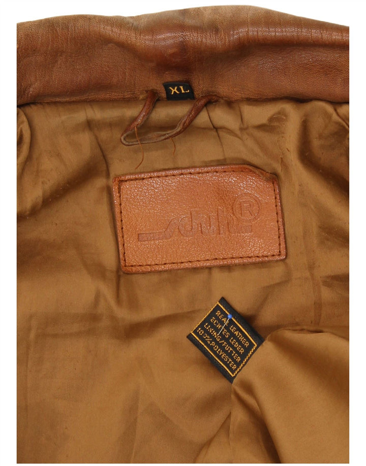 Schuh Chaqueta de cuero para hombre UK 42 XL Cuero marrón