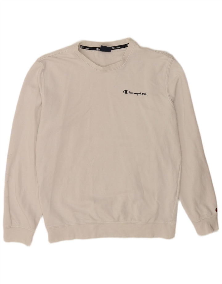 Champion Sudadera Regular Fit para Mujer UK 14 Medium White Cotton
