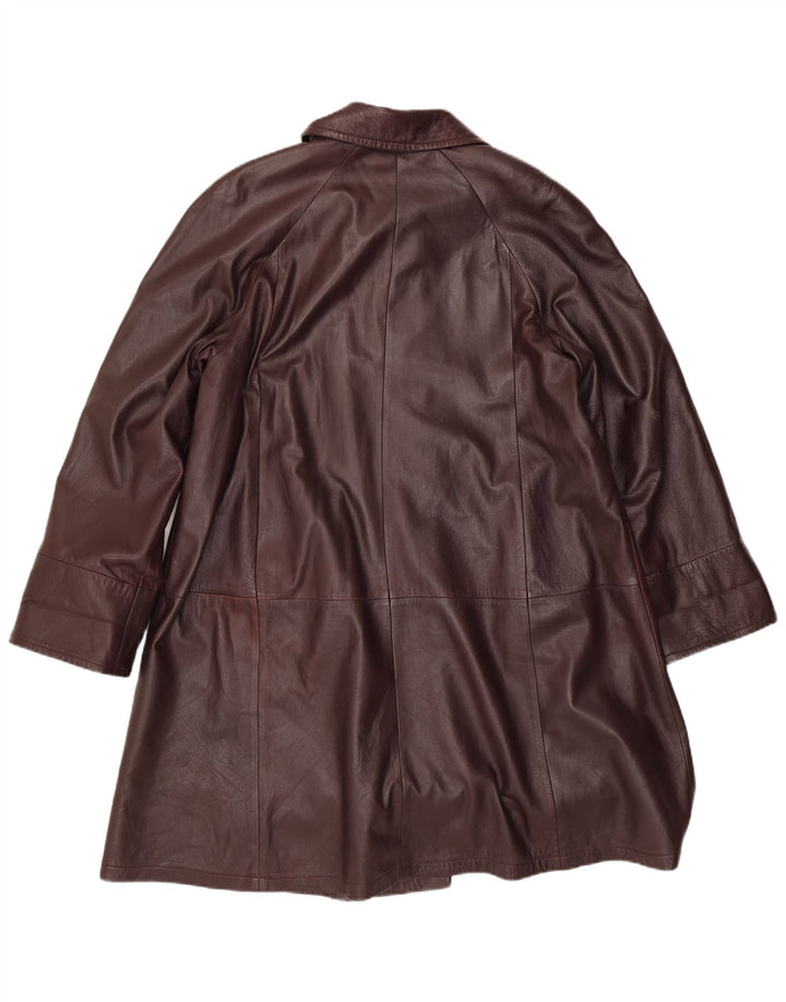Basetti Abrigo De Piel Mujer IT 50 XL Cuero Marrón