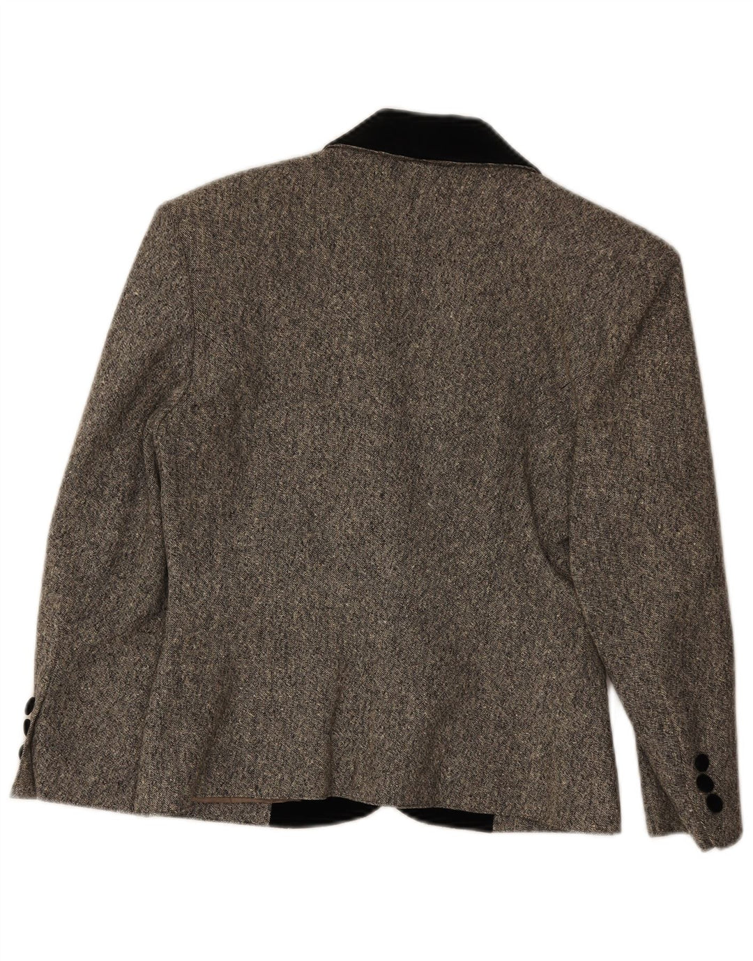 Electre - Chaqueta tipo blazer con 1 botón para mujer, talla 40, talla pequeña, color gris moteado