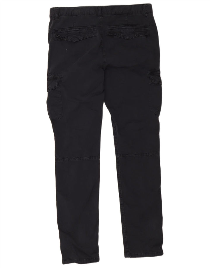 Superdry Pantalones cargo ajustados para mujer UK 12 Medium W32 L30 Azul marino Algodón