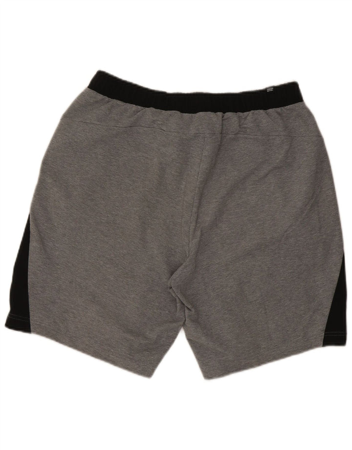Pantalones cortos deportivos Puma para hombre de algodón color block gris grande