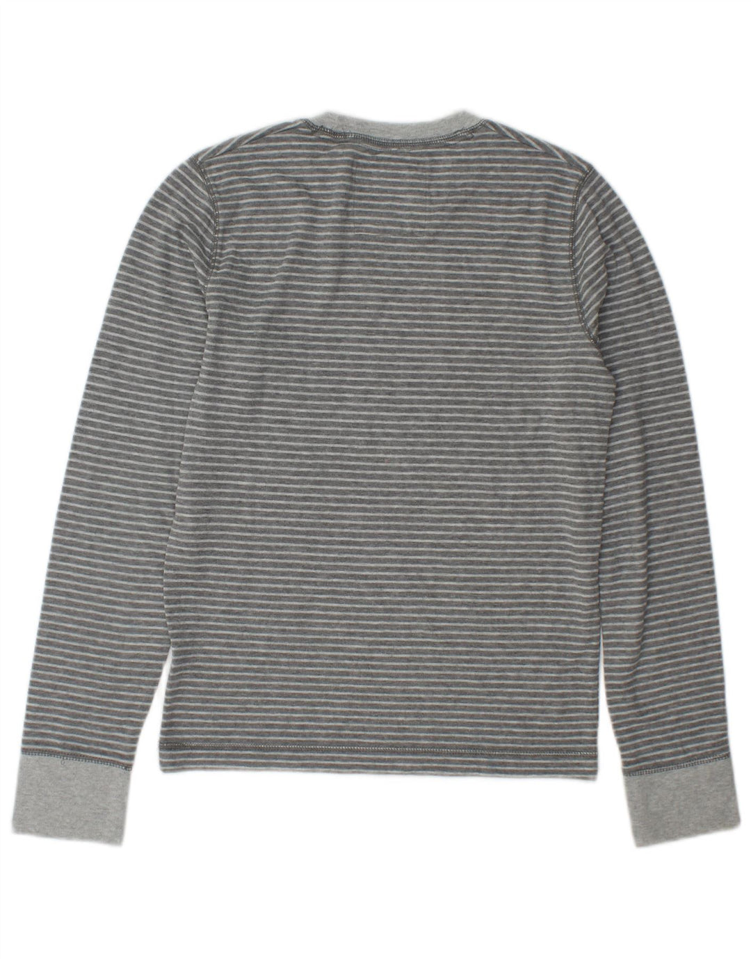 Camiseta Hollister Hombre Manga Larga Rayas Grises Pequeñas