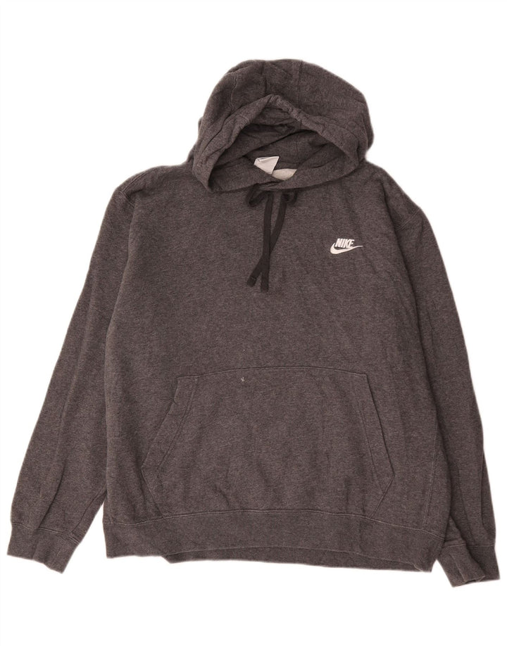 Nike - Sudadera con capucha para hombre, talla grande, algodón gris