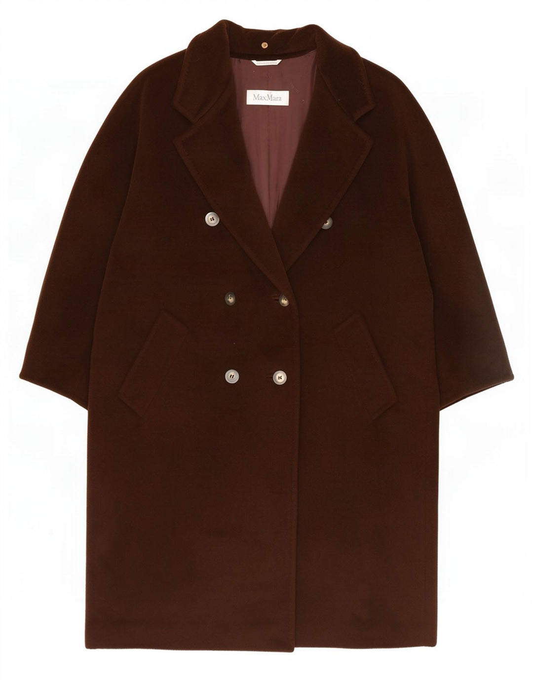 Max Mara Abrigo extragrande con doble botonadura para mujer Reino Unido 44 Grande Marrón