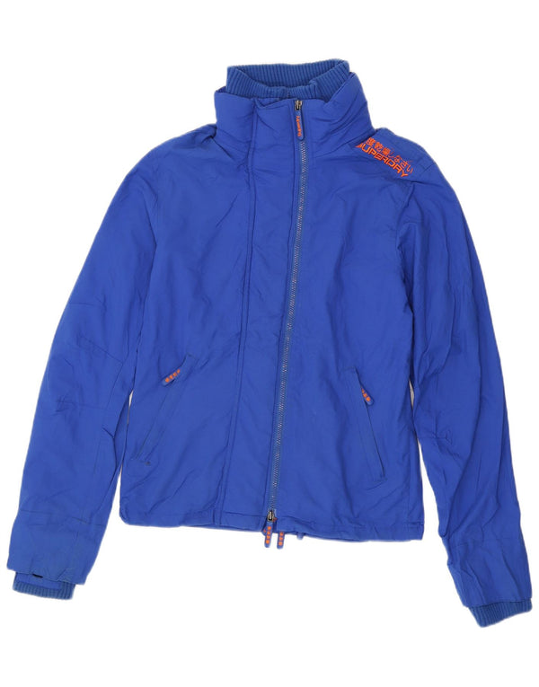 Superdry Chaqueta impermeable Double Blacklabel para hombre UK 38 Small Blue Nylon