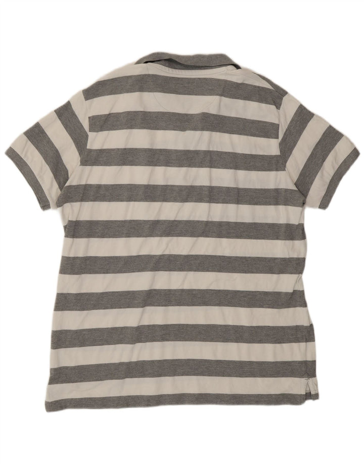 Woolrich Polo para hombre 2XL Algodón a rayas gris