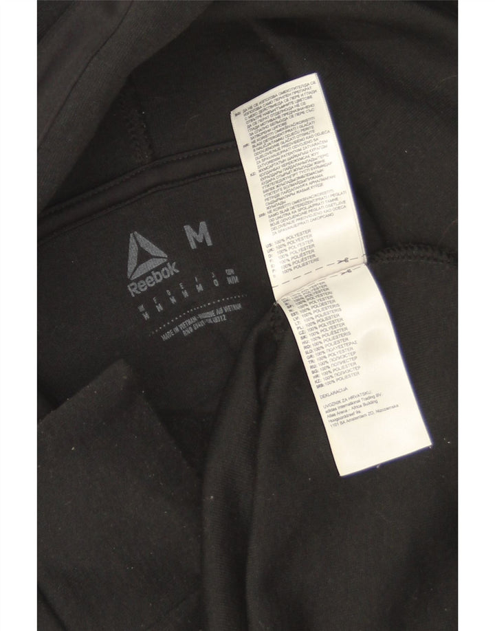 Reebok Hombre Graphic Sudadera con capucha Jumper Medium Negro Poliéster