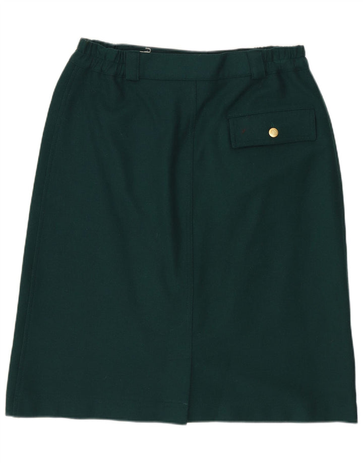 Falda cargo vintage para mujer IT 44 Mediana W30 Lana verde