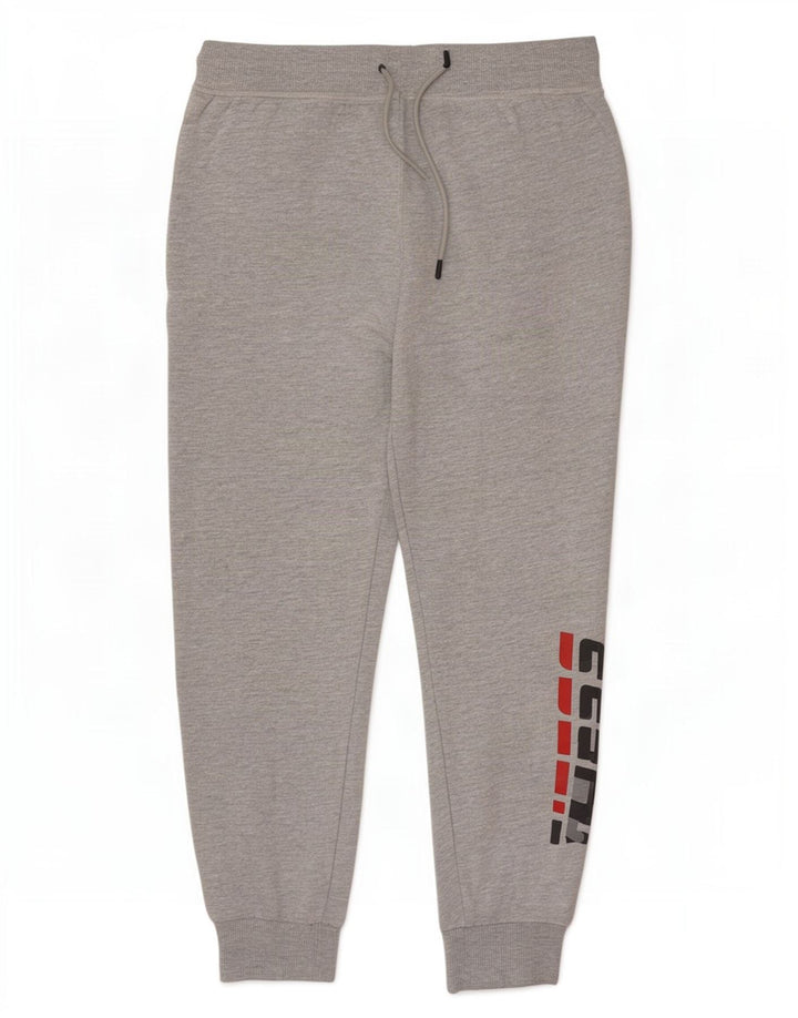 Guess Pantalón De Chándal Gráfico Joggers De Algodón Moteado Gris Medio |