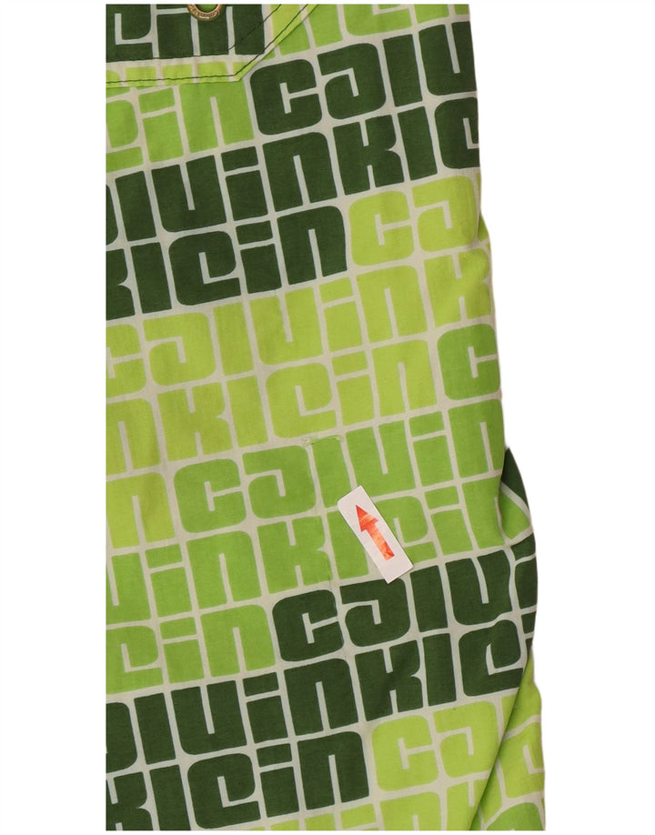 Calvin Klein Bañador con gráfico para hombre, talla grande, nailon verde