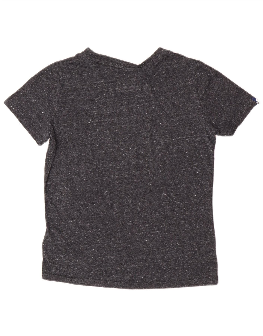 Superdry Mujer Camiseta Gráfica Top UK 10 Small Gris Moteado Algodón