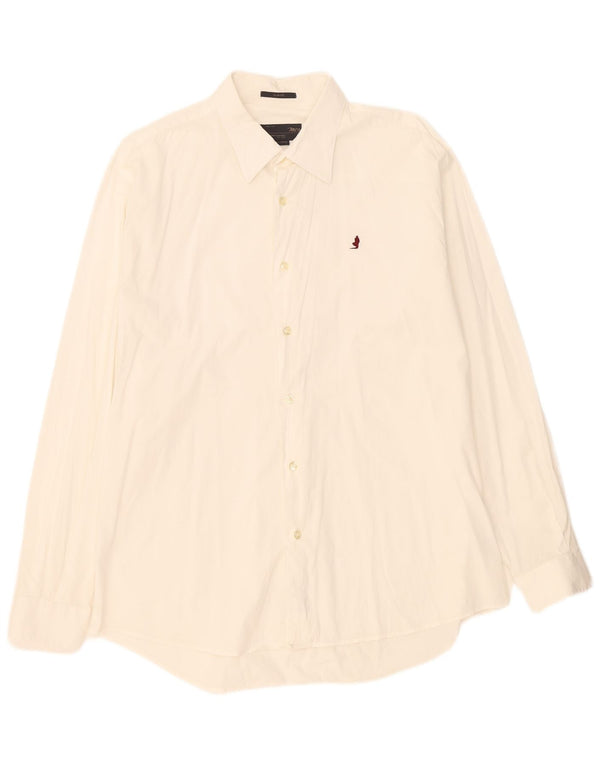 Marlboro Classics Camisa Slim Fit para Hombre 2XL Algodón Blanco Roto