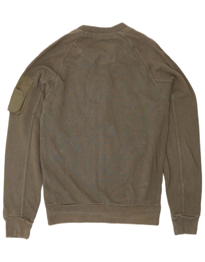 Zara Hombre Chándal Top Chaqueta Pequeña Algodón Caqui