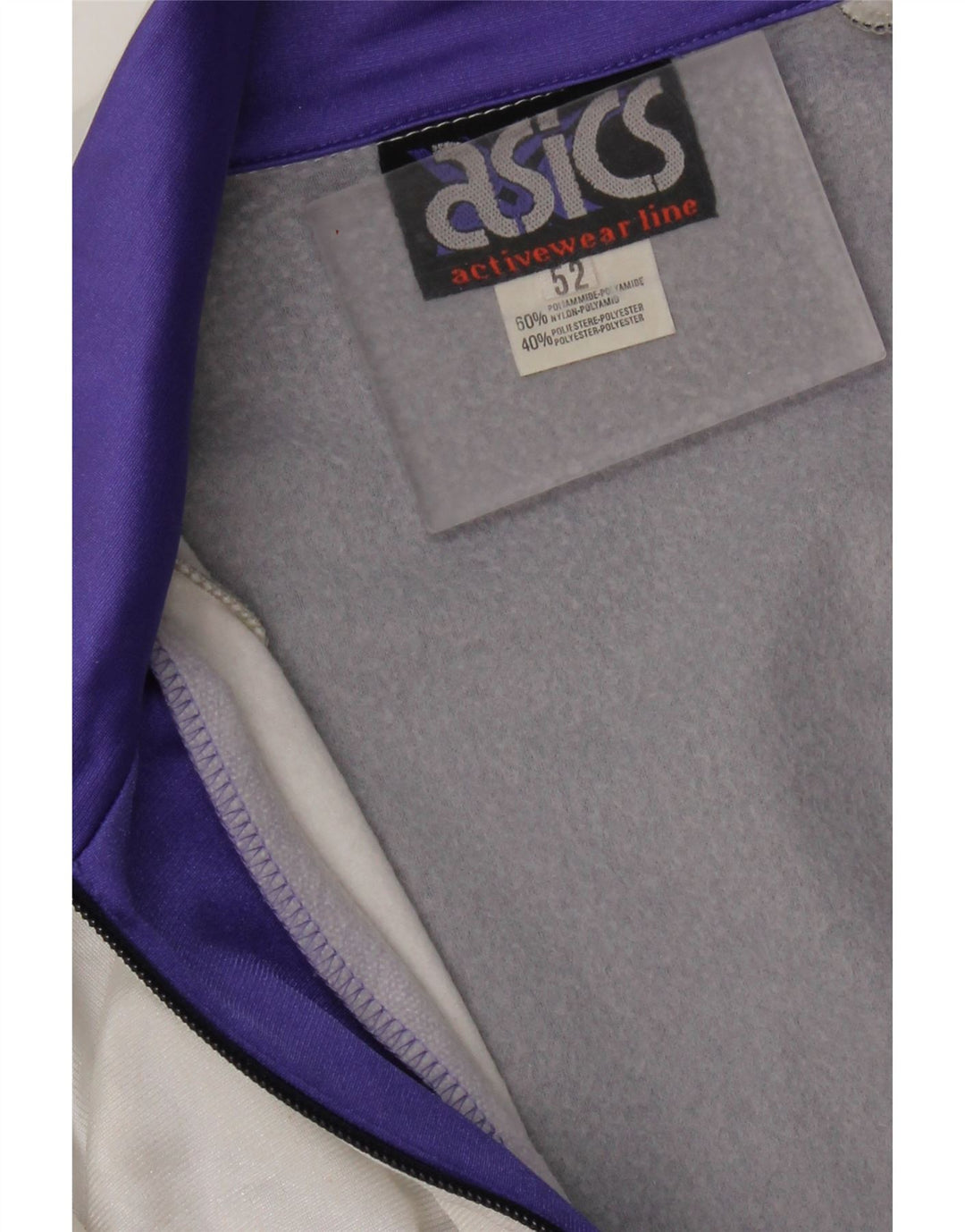 Asics Mens Graphic Chándal Top Chaqueta IT 52 Grande Azul Marino Colorblock
