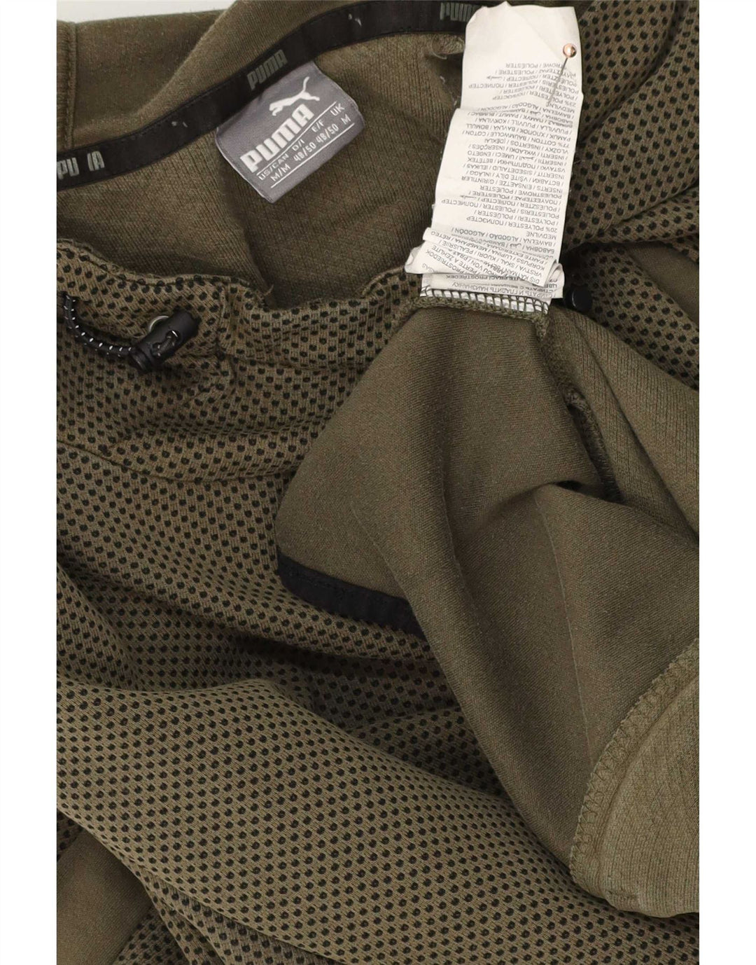 Puma Hombre Sudadera Con Capucha Jumper Medium Khaki Spotted Cotton