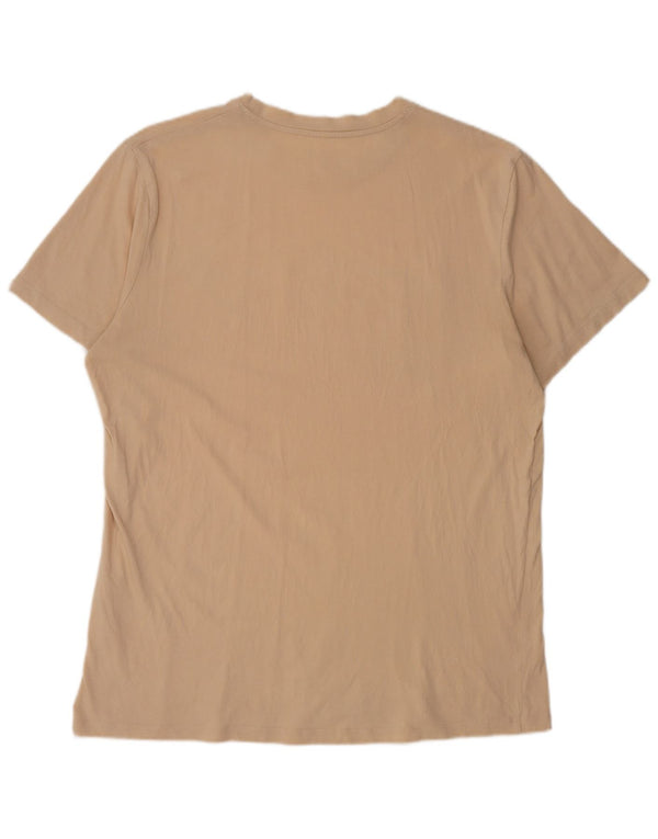 JACK & JONES Hombre Camiseta Gráfica Top XL Algodón Beige