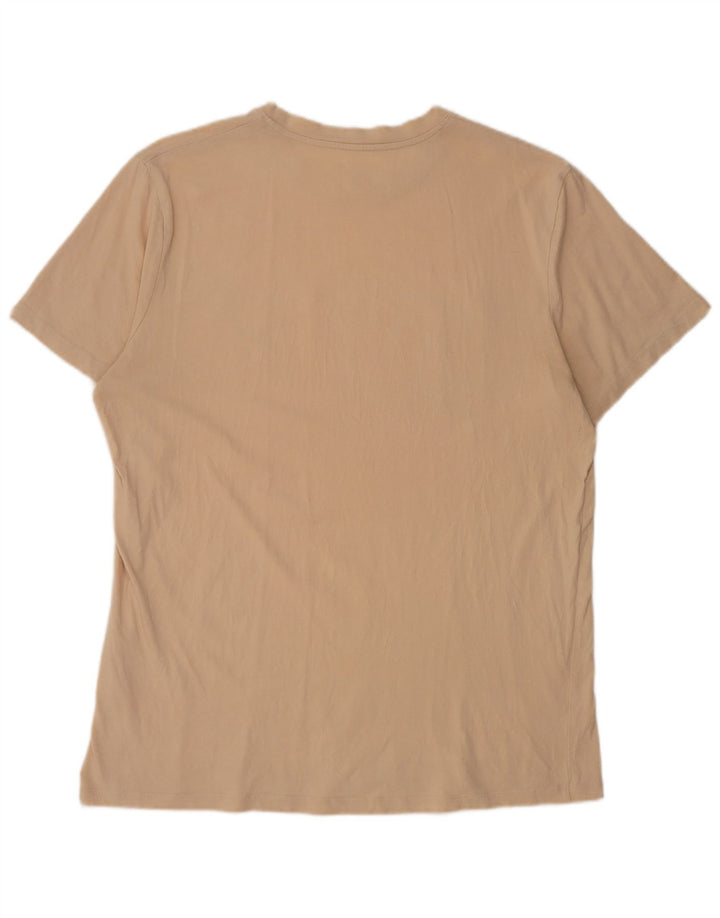 JACK & JONES Hombre Camiseta Gráfica Top XL Algodón Beige