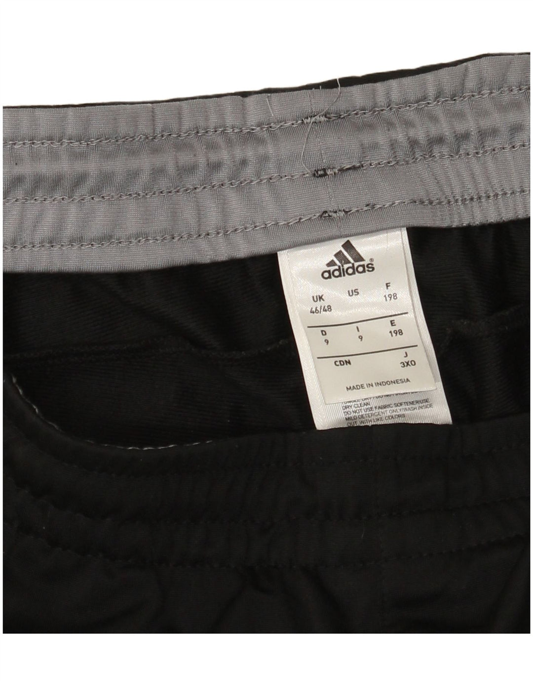 Adidas Pantalones de chándal para hombre ES 46/48 XL Negro Poliéster