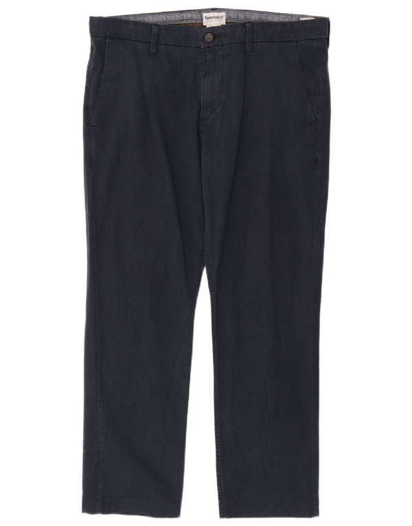 Timberland Pantalón chino recto para hombre W36 L28 Algodón azul marino