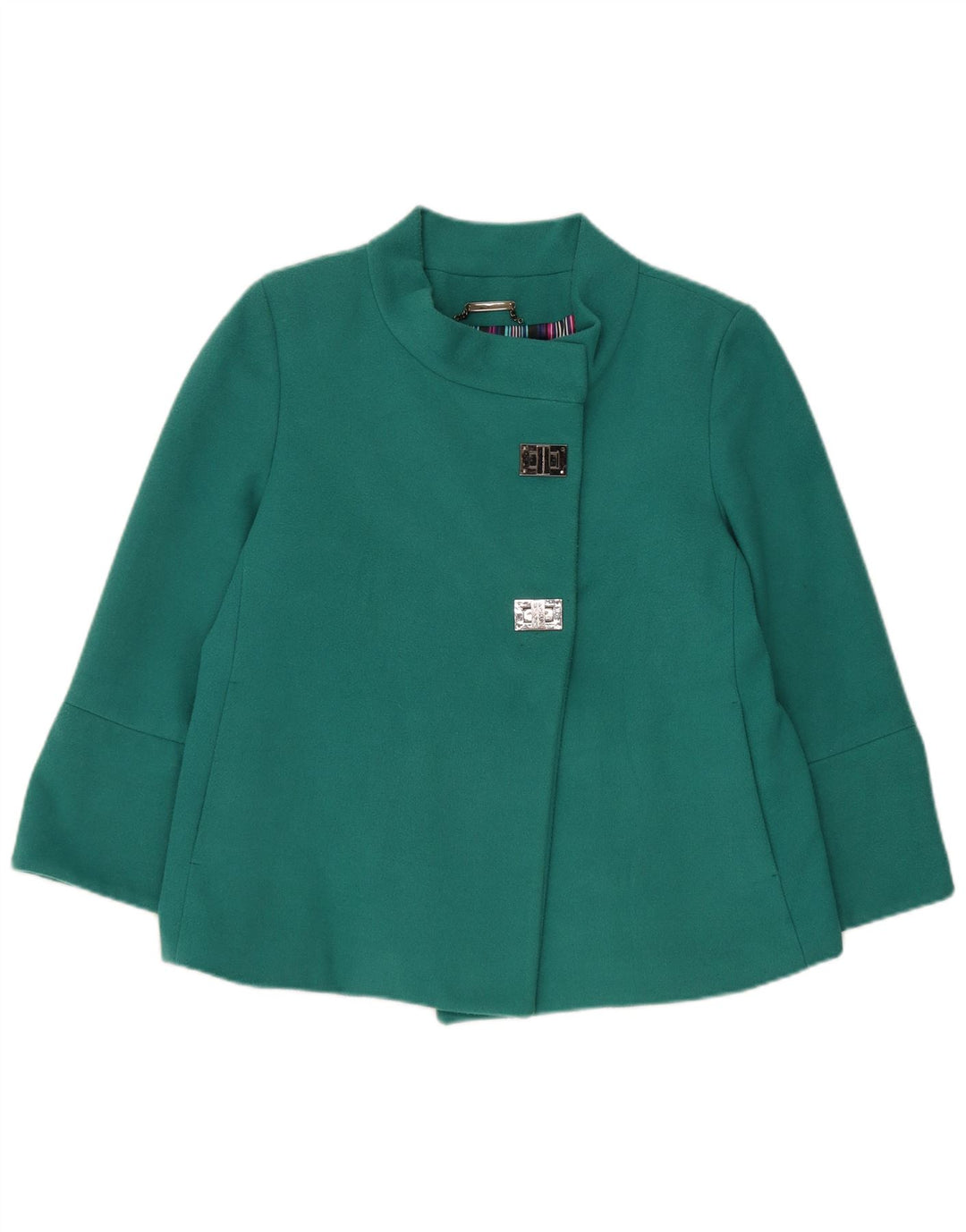 Chaqueta Bomber Roccobarocco Mujer Manga 3/4 IT 44 Poliéster Verde Medio