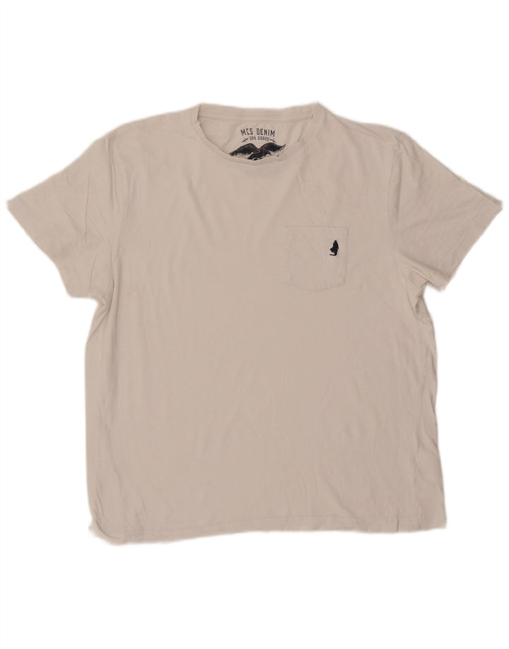 Marlboro Classics - Camiseta para hombre, talla grande, algodón blanco