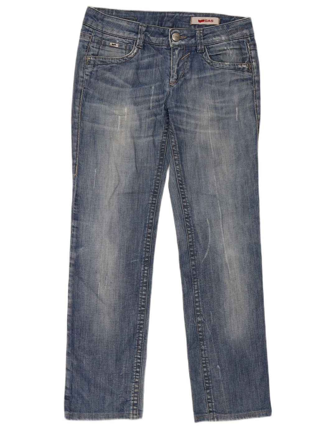 Vaqueros Recto Mujer Gas W30 L31 Algodón Azul