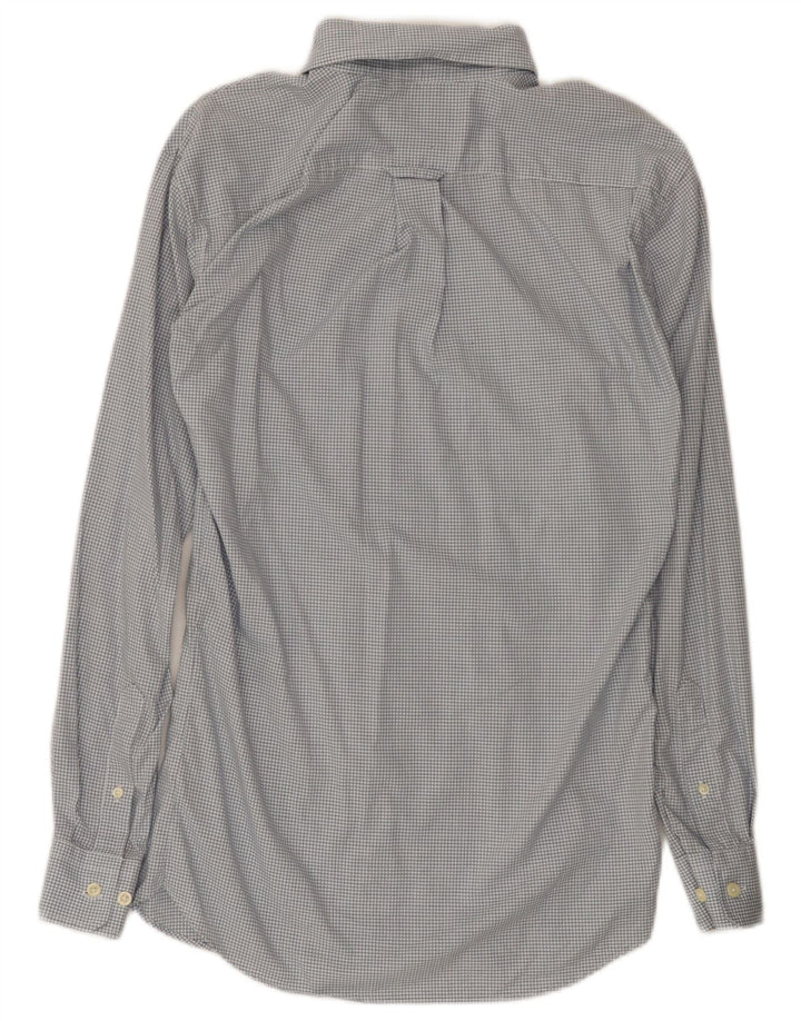Camisa Nautica Hombre Algodón Vichy Azul Medio