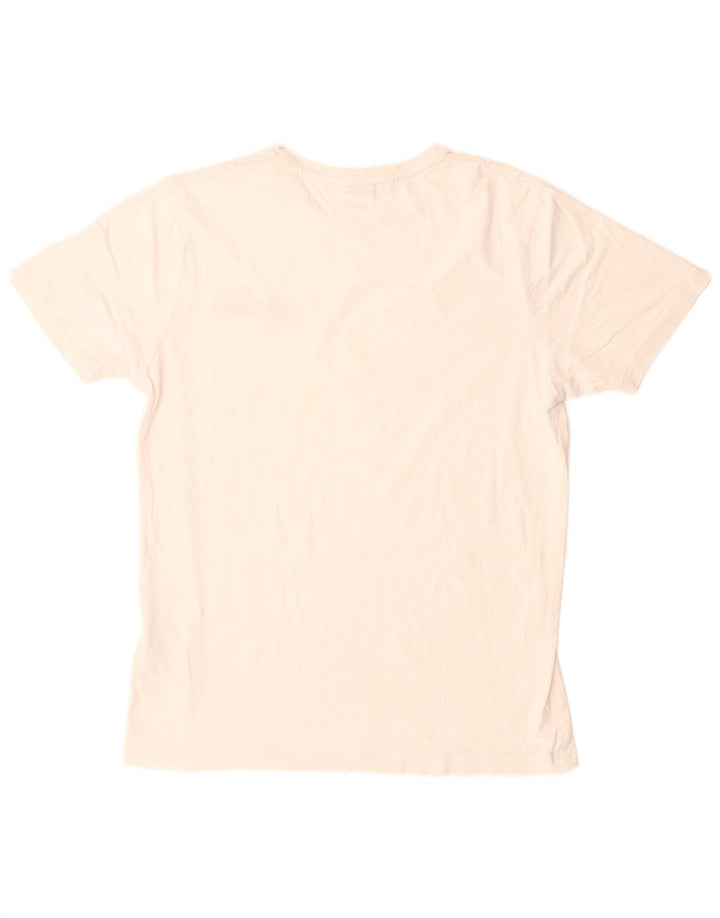 Ellesse - Camiseta gráfica para hombre, talla grande, algodón blanco