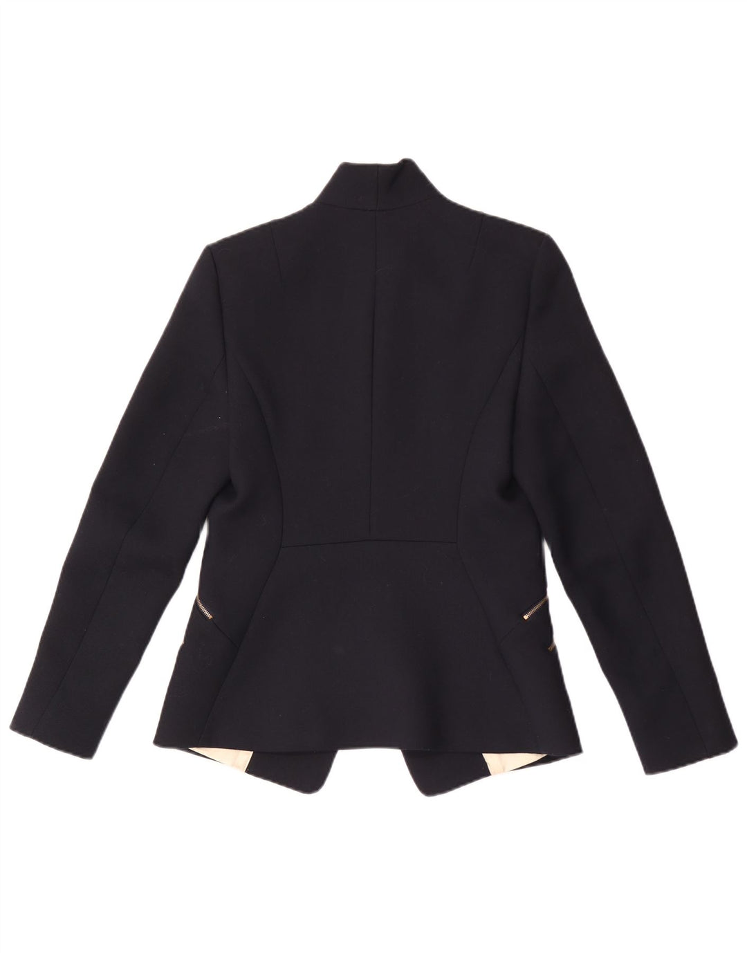 Reiss Chaqueta tipo blazer de 1 botón para mujer UK 10 Small Poliéster azul marino