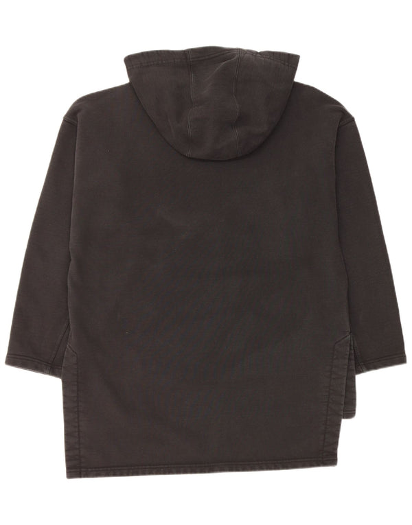 Adidas Mujer Longline Oversize Sudadera con capucha Jumper UK 10 Pequeño Algodón Negro