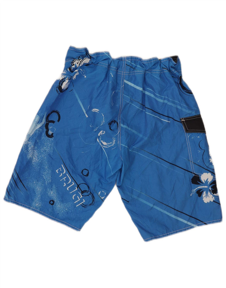 Brugi Bañador con estampado gráfico para hombre Poliéster floral azul pequeño