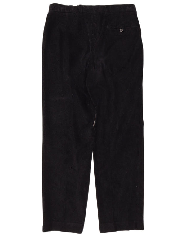 Marks & Spencer Pantalones rectos de pana para hombre W32 L31 Algodón azul marino