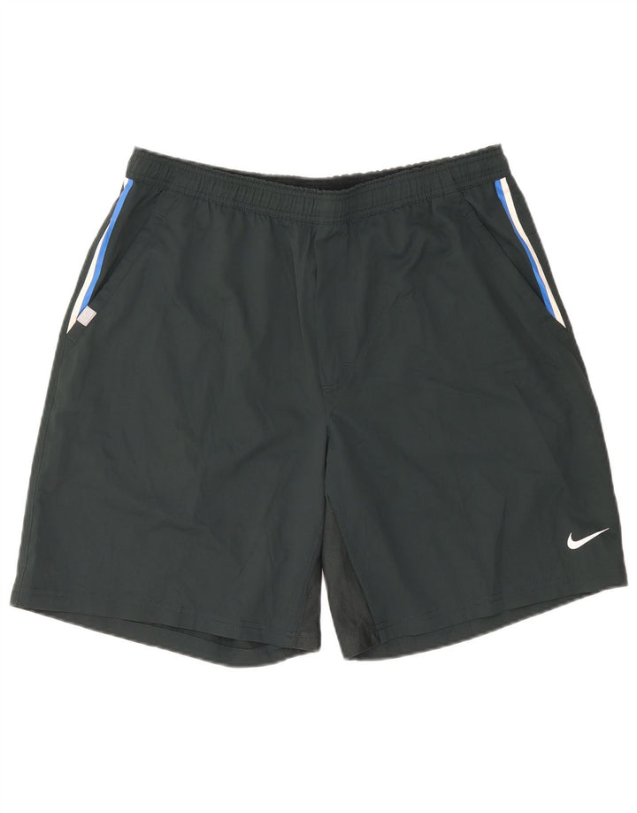 Nike Pantalones cortos deportivos para hombre XL Gris Colorblock Poliéster
