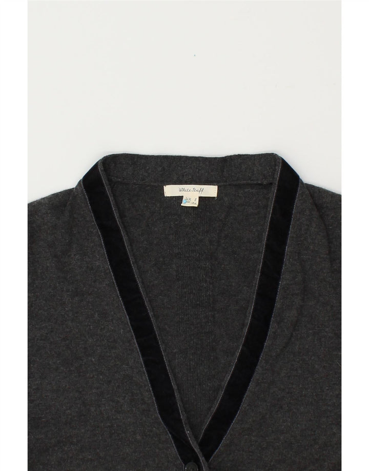 WHITE STUFF Womens Cardigan Sweater UK 8 Small Grey Flecked Nylon Vintage White Stuff and Second-Hand White Stuff from Messina Hembry 