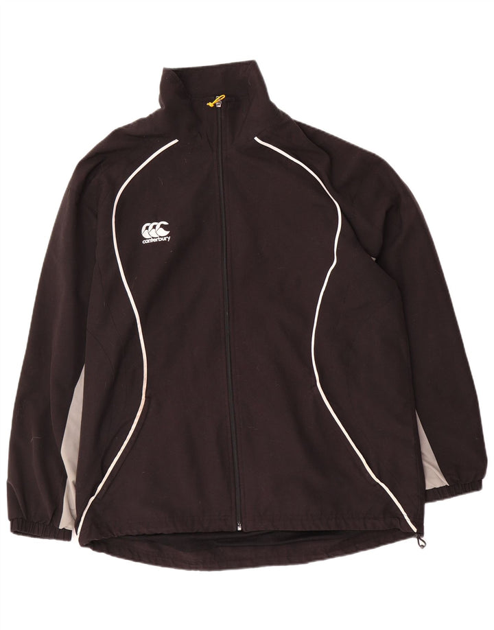 Canterbury Chaqueta de chándal para hombre con diseño color block en negro mediano