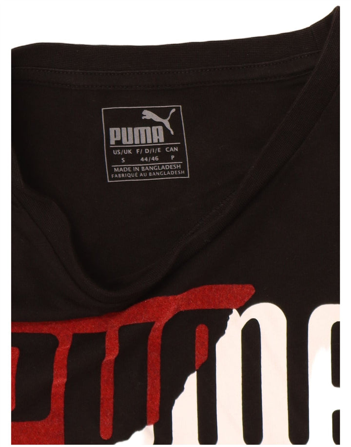 Puma - Camiseta gráfica para hombre, talla pequeña, color negro