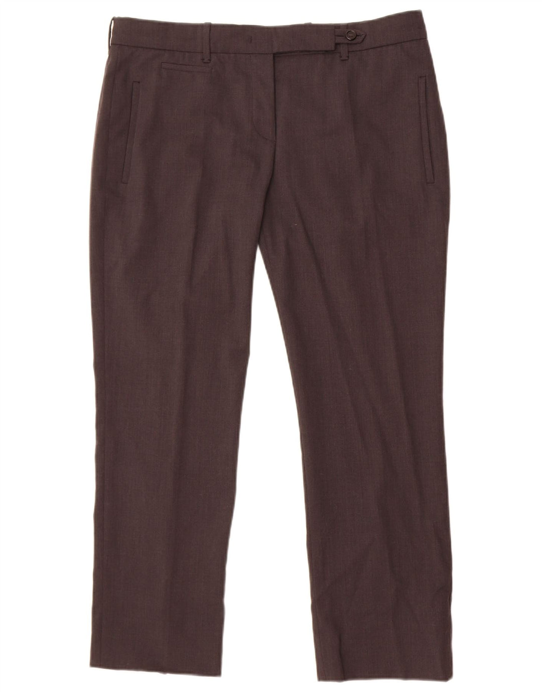 Prada Pantalones de traje rectos para mujer IT 44 Medium W34 L26 Gris