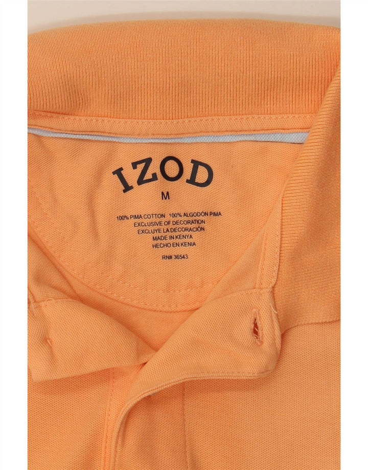 IZOD Mens Polo Shirt Medium Orange Cotton Vintage Izod and Second-Hand Izod from Messina Hembry 