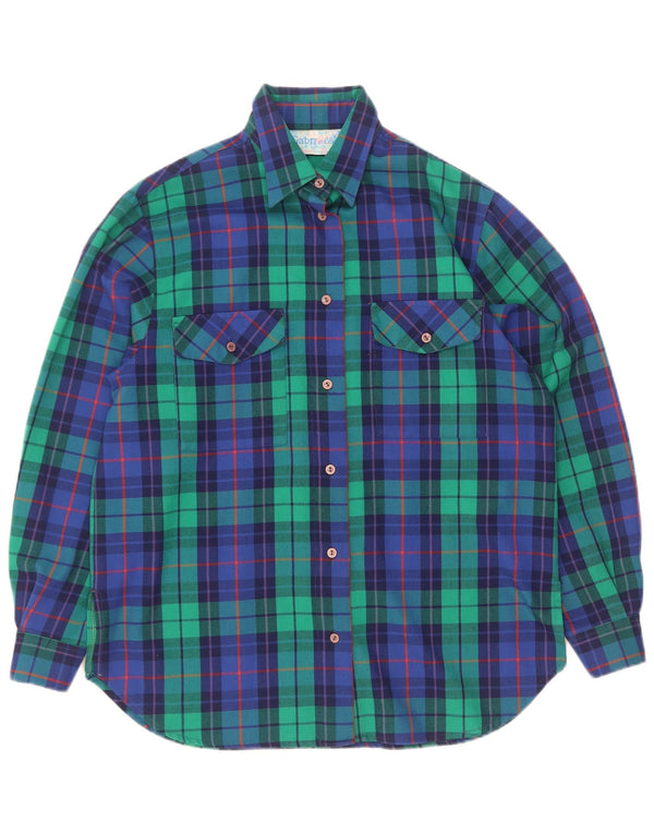 Gabri elle La Camicia Camisa de franela para mujer UK 46 Large Cuadros multicolores