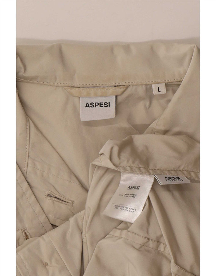 Aspesi Chaqueta utilitaria para mujer UK 44 Grande Poliéster beige