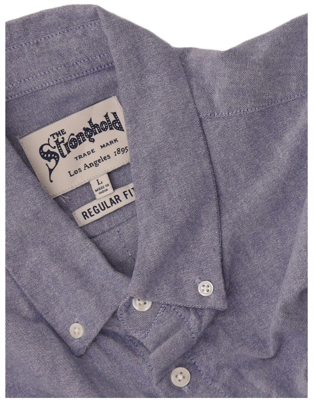 The Stronghold Camisa de corte regular para hombre, talla grande, azul