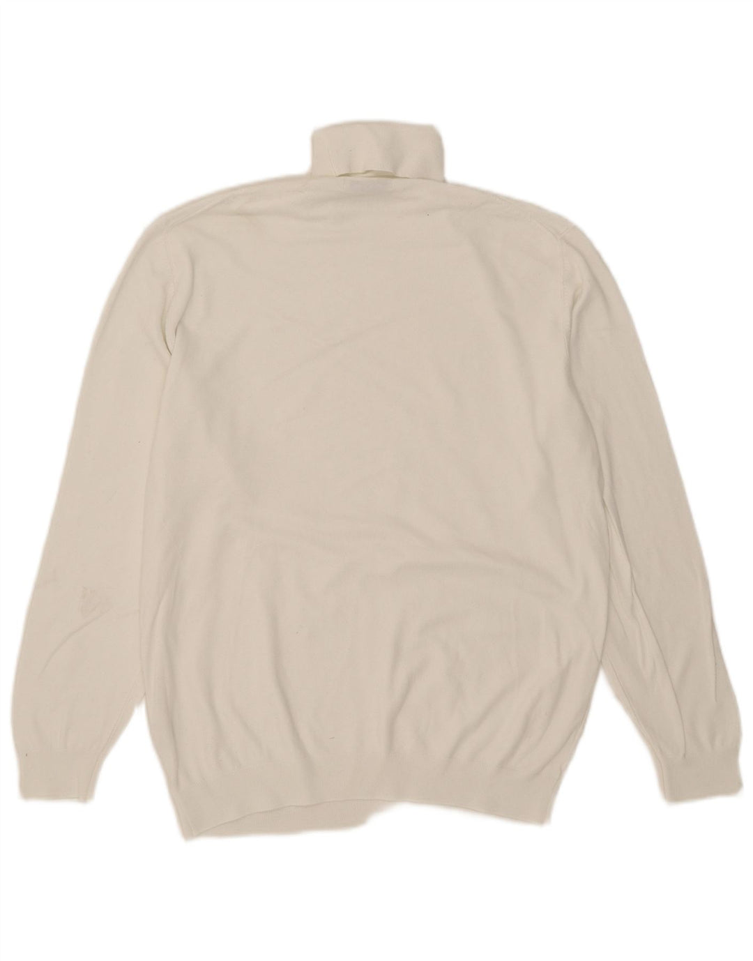 Zara - Jersey con cuello vuelto para mujer, talla 40, talla grande, viscosa blanca