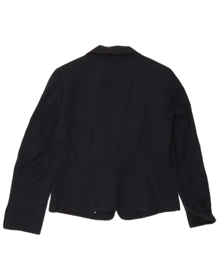 Marks & Spencer Chaqueta Blazer para Mujer UK 44 Mediana Azul Marino Rayas