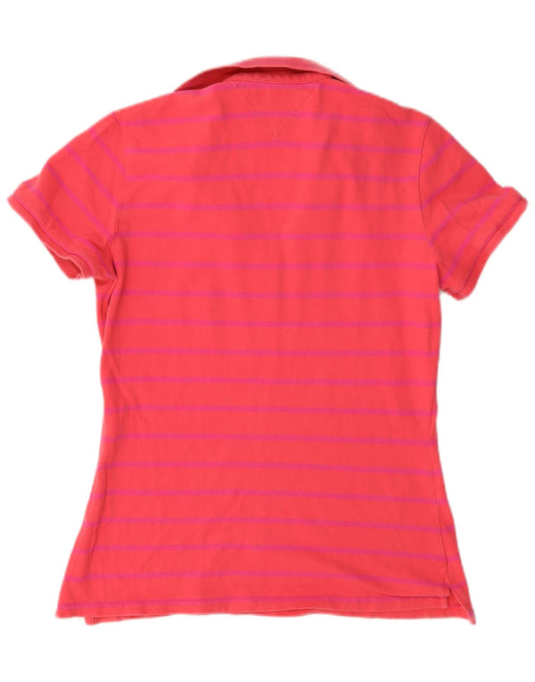 Tommy Hilfiger Polo de corte regular para mujer UK 44 Mediano Rayas rojas