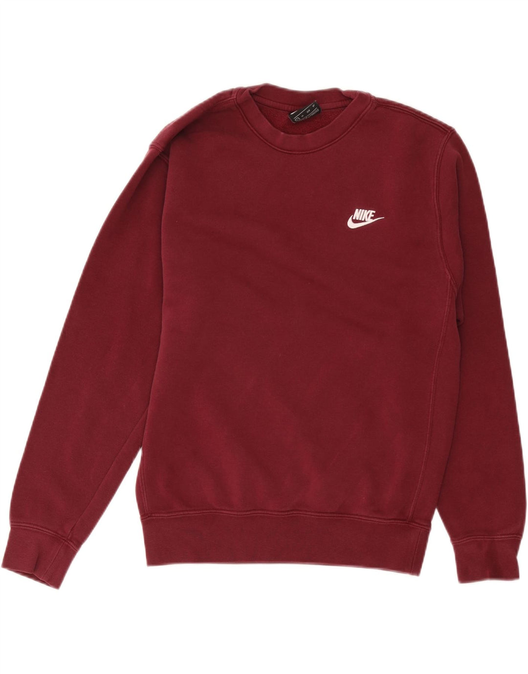 NIKE Hombre Sudadera Jumper XS Borgoña Algodón