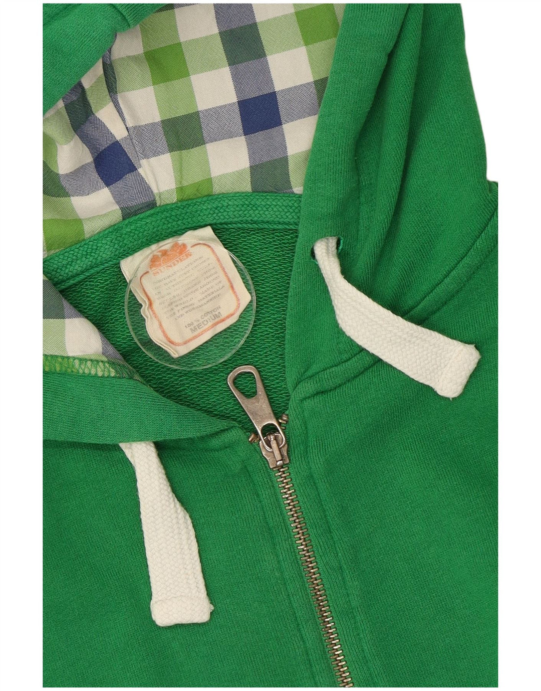 Sundek - Sudadera con capucha y cremallera para hombre, color verde medio, algodón