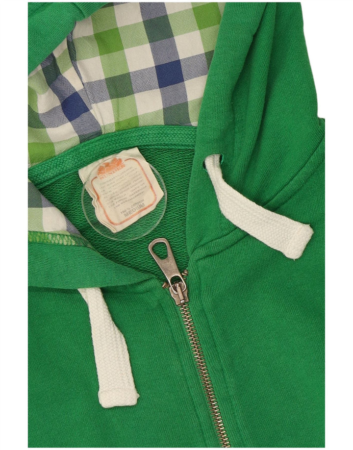 Sundek - Sudadera con capucha y cremallera para hombre, color verde medio, algodón