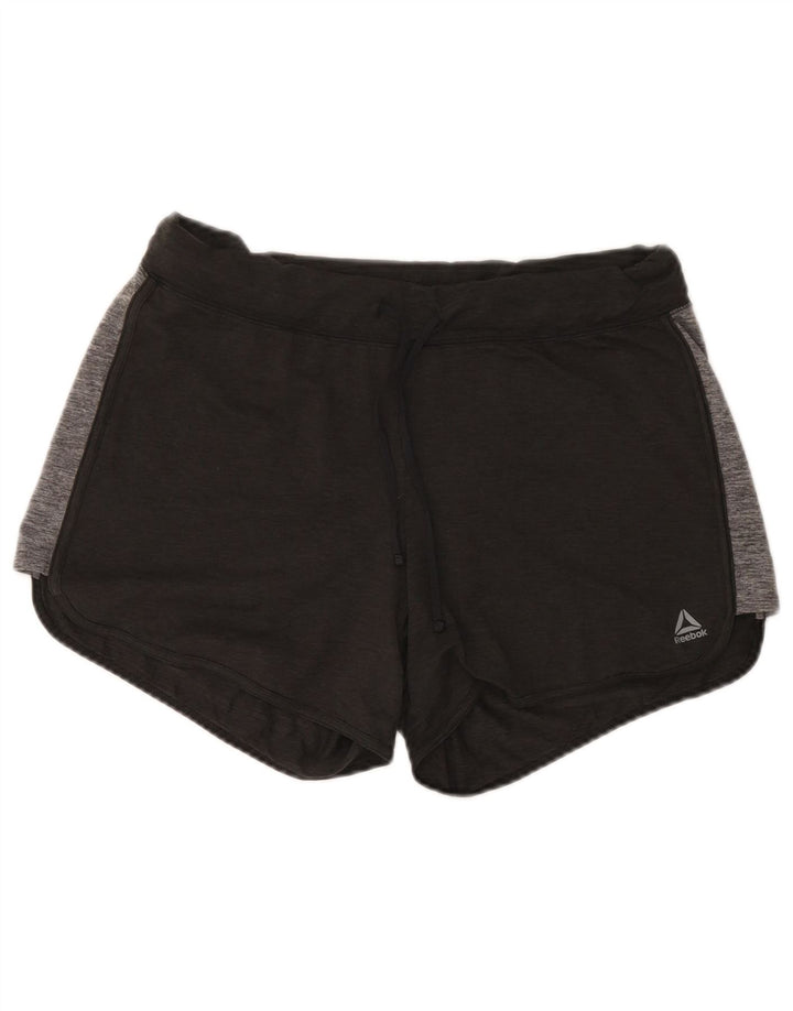 Reebok - Pantalones cortos deportivos para mujer (talla 40), color gris medio, poliéster