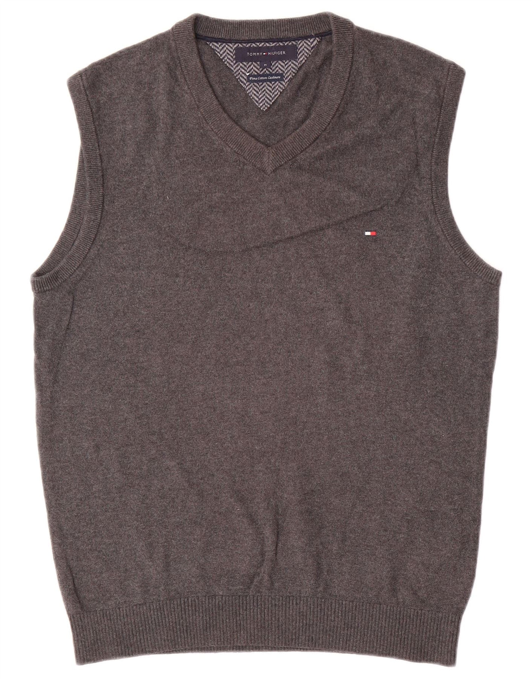 Camiseta sin mangas Tommy Hilfiger para hombre de algodón gris medio